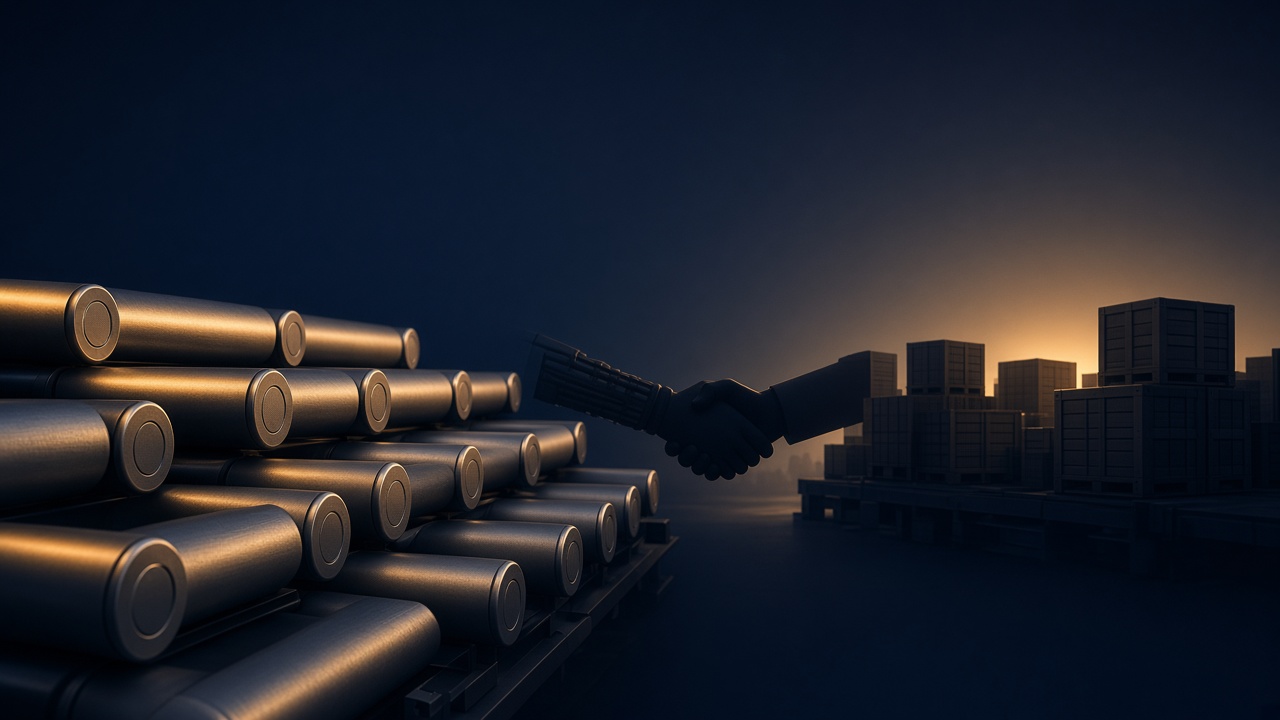 Industrial partnership and handshake — supplier collaboration
